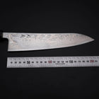 Gyuto SLD Wave Nickel Damascus Buffalo Magnolia Handle 210mm-[Musashi]-[Japanese-Kitchen-Knives]