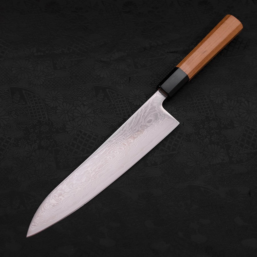 牛刀 SLD 浪 ニッケルダマスカス 焼漆柄 210mm – MUSASHI