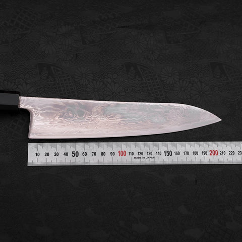 Gyuto SLD Wave Nickel Damascus Buffalo Wenge Handle 210mm (8.3”)-[Musashi]-[Japanese-Kitchen-Knives]