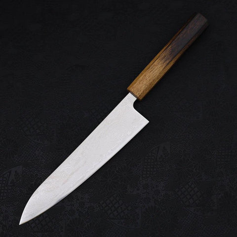 Gyuto SLD Wave Nickel Damascus Yaki Urushi Handle 210mm (8.3”)-[Musashi]-[Japanese-Kitchen-Knives]