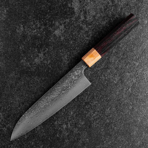 Gyuto SPG-Strix Damascus Shitan Handle 180mm-[Musashi]-[Japanese-Kitchen-Knives]