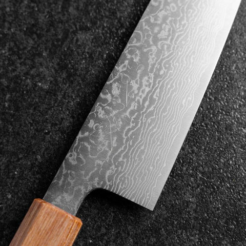Gyuto SPG-Strix Damascus Shitan Handle 180mm-[Musashi]-[Japanese-Kitchen-Knives]