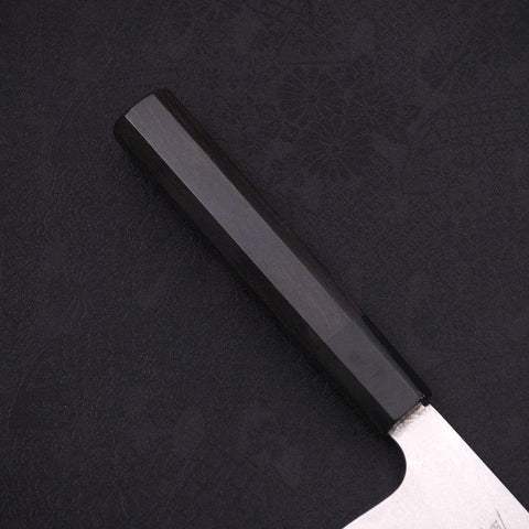 Gyuto Silver Steel #3 Damascus Buffalo Ebony Handle 240mm (9.4”)-[Musashi]-[Japanese-Kitchen-Knives]