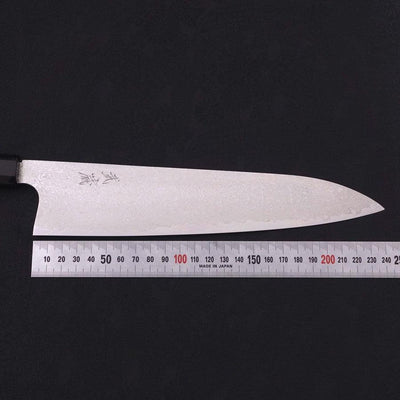 Gyuto Silver Steel #3 Damascus Buffalo Ebony Handle 240mm-Silver steel #3-Damascus-Japanese Handle-[Musashi]-[Japanese-Kitchen-Knives]