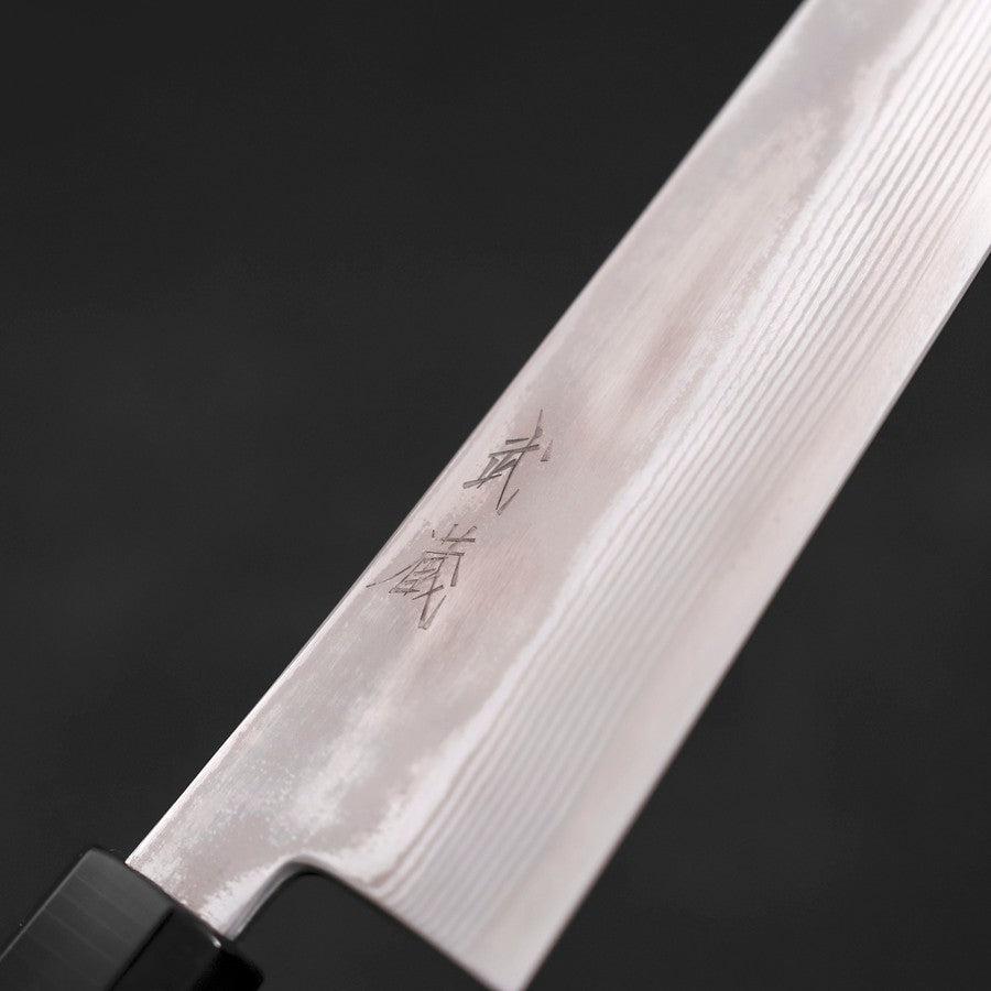 牛刀 銀紙3号 ダマスカス ウェンジ水牛柄 210mm – MUSASHI