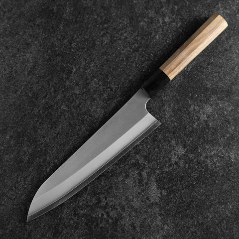 Gyuto Silver Steel #3 Kasumi Buffalo Walnut Handle 210mm (8.3”)-[Musashi]-[Japanese-Kitchen-Knives]