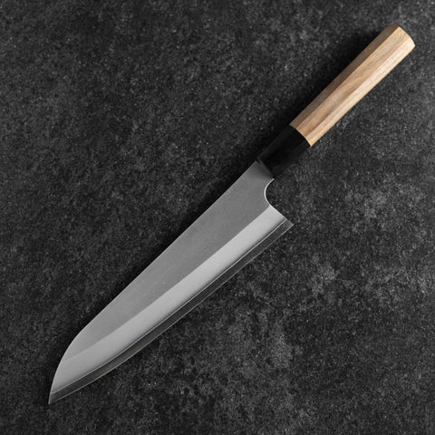 Gyuto Silver Steel #3 Kasumi Buffalo Walnut Handle 210mm-[Musashi]-[Japanese-Kitchen-Knives]