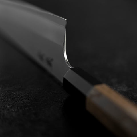 Gyuto Silver Steel #3 Kasumi Buffalo Walnut Handle 210mm-[Musashi]-[Japanese-Kitchen-Knives]