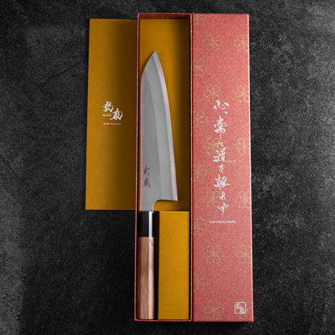 Gyuto Silver Steel #3 Kasumi Buffalo Walnut Handle 210mm