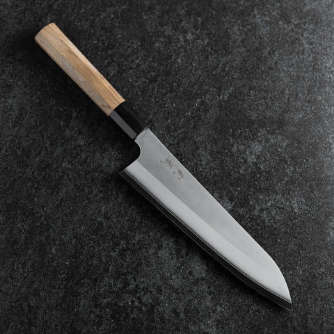 Gyuto Silver Steel #3 Kasumi Buffalo Walnut Handle 210mm-[Musashi]-[Japanese-Kitchen-Knives]