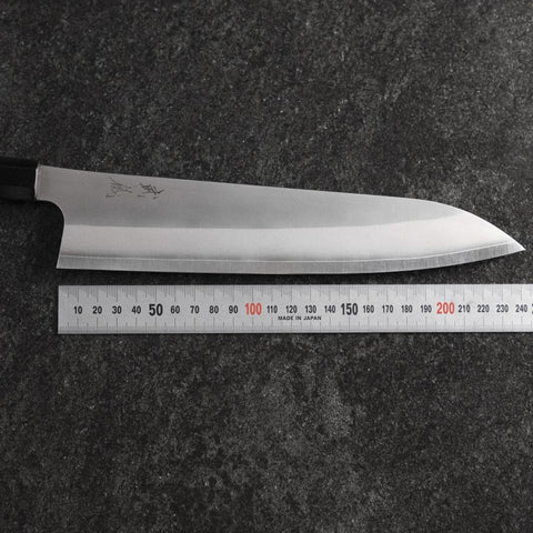Gyuto Silver Steel #3 Kasumi Buffalo Walnut Handle 240mm-[Musashi]-[Japanese-Kitchen-Knives]