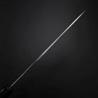 Gyuto Silver Steel #3 Mirror Honyaki Buffalo Ebony Handle 210mm-[Musashi]-[Japanese-Kitchen-Knives]