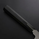 Gyuto Silver Steel #3 Mirror Honyaki Buffalo Ebony Handle 210mm-[Musashi]-[Japanese-Kitchen-Knives]
