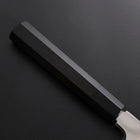 Gyuto Silver Steel #3 Mirror Honyaki Buffalo Ebony Handle 240mm-[Musashi]-[Japanese-Kitchen-Knives]