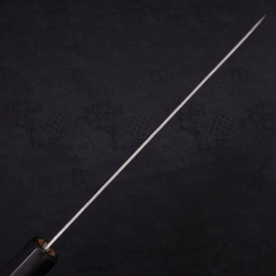 Gyuto Silver Steel #3 Nashiji Buffalo Magnolia Handle 210mm-Silver steel #3-Nashiji-Japanese Handle-[Musashi]-[Japanese-Kitchen-Knives]