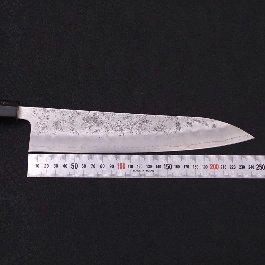 Gyuto Silver Steel #3 Nashiji Buffalo Magnolia Handle 240mm-Silver steel #3-Nashiji-Japanese Handle-[Musashi]-[Japanese-Kitchen-Knives]