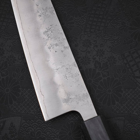 Gyuto Silver Steel #3 Nashiji Dark Blue Urushi Handle 210mm (8.3”)-[Musashi]-[Japanese-Kitchen-Knives]