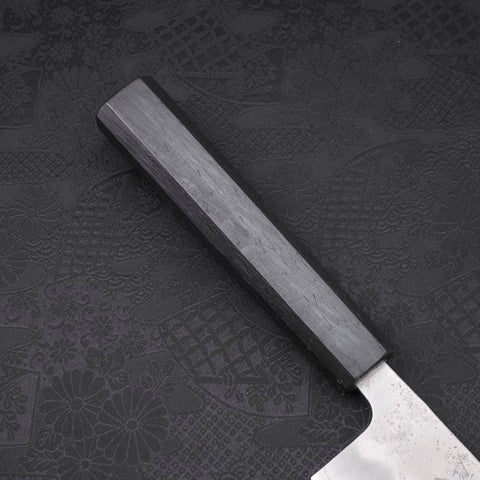 Gyuto Silver Steel #3 Nashiji Dark Blue Urushi Handle 210mm (8.3”)-[Musashi]-[Japanese-Kitchen-Knives]