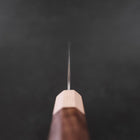 Gyuto Silver Steel #3 Nashiji Maple Walnut Handle 180mm (7”)-[Musashi]-[Japanese-Kitchen-Knives]
