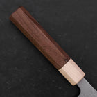 Gyuto Silver Steel #3 Nashiji Maple Walnut Handle 180mm (7”)-[Musashi]-[Japanese-Kitchen-Knives]