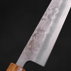 Gyuto Silver Steel #3 Nashiji Oak Handle 180mm (7”)-[Musashi]-[Japanese-Kitchen-Knives]