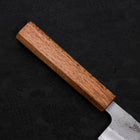 Gyuto Silver Steel #3 Nashiji Oak Handle 180mm (7”)-[Musashi]-[Japanese-Kitchen-Knives]