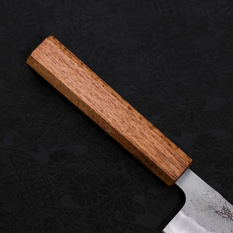 Gyuto Silver Steel #3 Nashiji Oak Handle 180mm (7”)-[Musashi]-[Japanese-Kitchen-Knives]