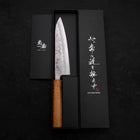 Gyuto Silver Steel #3 Nashiji Oak Handle 180mm (7”)-[Musashi]-[Japanese-Kitchen-Knives]