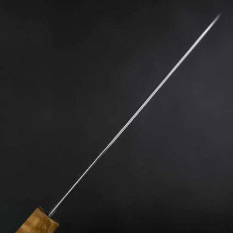 Gyuto Silver Steel #3 Nashiji Olive Handle 150mm (5.9”)-[Musashi]-[Japanese-Kitchen-Knives]