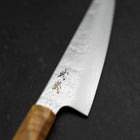 Gyuto Silver Steel #3 Nashiji Olive Handle 150mm-[Musashi]-[Japanese-Kitchen-Knives]