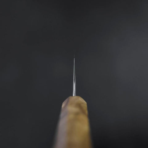 Gyuto Silver Steel #3 Nashiji Olive Handle 150mm-[Musashi]-[Japanese-Kitchen-Knives]