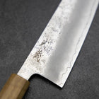 Gyuto Silver Steel #3 Nashiji Olive Handle 210mm-[Musashi]-[Japanese-Kitchen-Knives]
