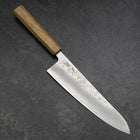 Gyuto Silver Steel #3 Nashiji Olive Handle 210mm-[Musashi]-[Japanese-Kitchen-Knives]