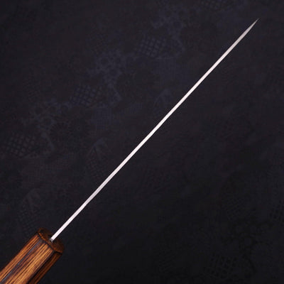 Gyuto Silver Steel #3 Nashiji Sumi Urushi Handle 180mm-Silver steel #3-Nashiji-Japanese Handle-[Musashi]-[Japanese-Kitchen-Knives]