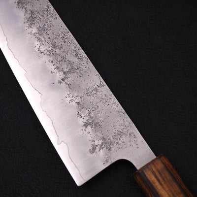 Gyuto Silver Steel #3 Nashiji Sumi Urushi Handle 240mm-Silver steel #3-Nashiji-Japanese Handle-[Musashi]-[Japanese-Kitchen-Knives]