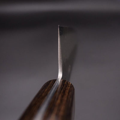 Gyuto Silver Steel #3 Nashiji Western Brown Handle 210mm-Silver steel #3-Nashiji-Western Handle-[Musashi]-[Japanese-Kitchen-Knives]