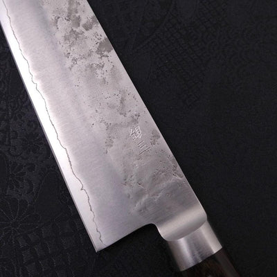 Gyuto Silver Steel #3 Nashiji Western Handle 210mm-Silver steel #3-Nashiji-Western Handle-[Musashi]-[Japanese-Kitchen-Knives]