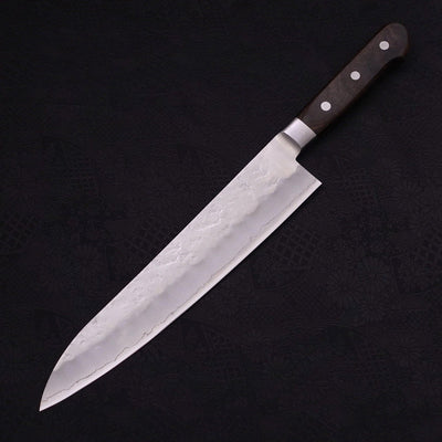 Gyuto Silver Steel #3 Nashiji Western Handle 240mm-Silver steel #3-Nashiji-Western Handle-[Musashi]-[Japanese-Kitchen-Knives]
