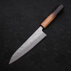 Gyuto Silver Steel #3 Nashiji Yaki Urushi Handle 180mm (7”)-[Musashi]-[Japanese-Kitchen-Knives]