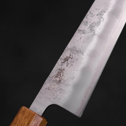 Gyuto Silver Steel #3 Nashiji Yaki Urushi Handle 180mm (7”)-[Musashi]-[Japanese-Kitchen-Knives]