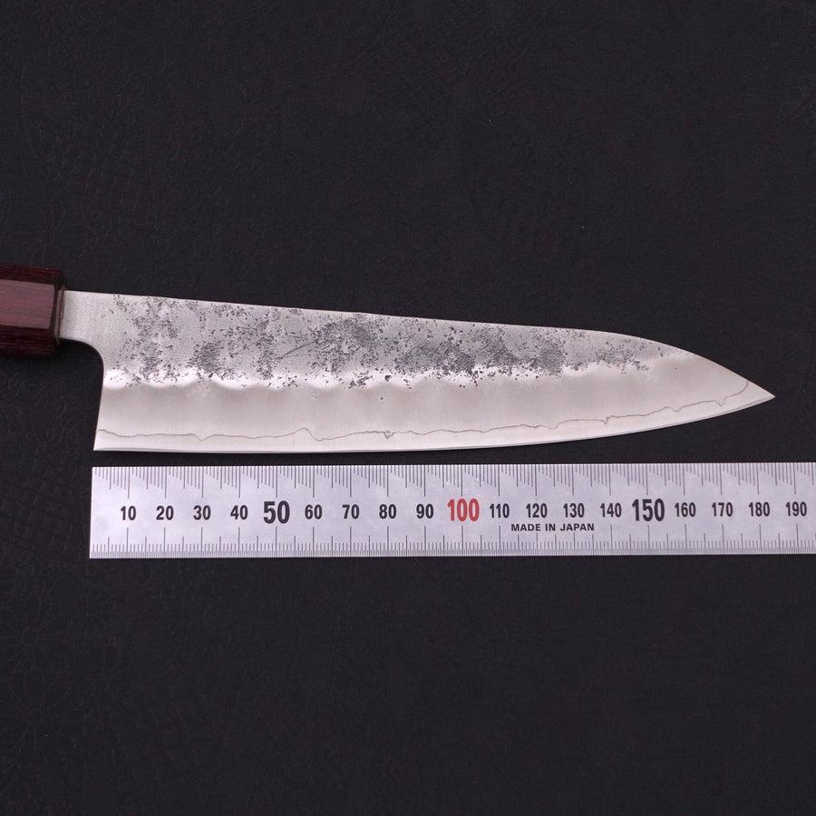 Gyuto Silver Steel #3 Nashiji Zelkova Handle 180mm-Silver steel #3-Nashiji-Japanese Handle-[Musashi]-[Japanese-Kitchen-Knives]