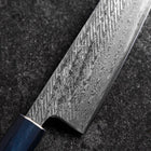 Gyuto Silver Steel #3 Nawame Damascus Dark Blue Urushi Handle 210mm (8.3”)-[Musashi]-[Japanese-Kitchen-Knives]