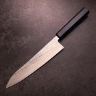 Gyuto Silver Steel #3 Nawame Damascus Dark Blue Urushi Handle 210mm-[Musashi]-[Japanese-Kitchen-Knives]