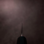 Gyuto Silver Steel #3 Nawame Damascus Dark Blue Urushi Handle 210mm-[Musashi]-[Japanese-Kitchen-Knives]