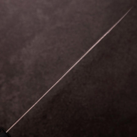 Gyuto Silver Steel #3 Nawame Damascus Dark Blue Urushi Handle 210mm-[Musashi]-[Japanese-Kitchen-Knives]