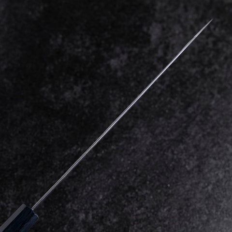 Gyuto Silver Steel #3 Nawame Damascus Dark Blue Urushi Handle 240mm-[Musashi]-[Japanese-Kitchen-Knives]