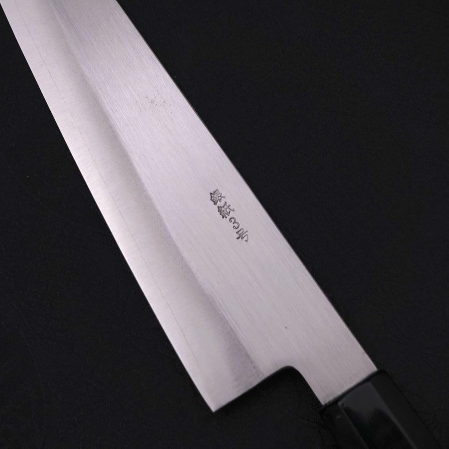 Gyuto Silver Steel #3 Polished Buffalo Ebony Handle 200mm-Silver steel #3-Polished-Japanese Handle-[Musashi]-[Japanese-Kitchen-Knives]