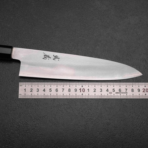 Gyuto Silver Steel #3 Polished Buffalo Walnut Handle 210mm-[Musashi]-[Japanese-Kitchen-Knives]