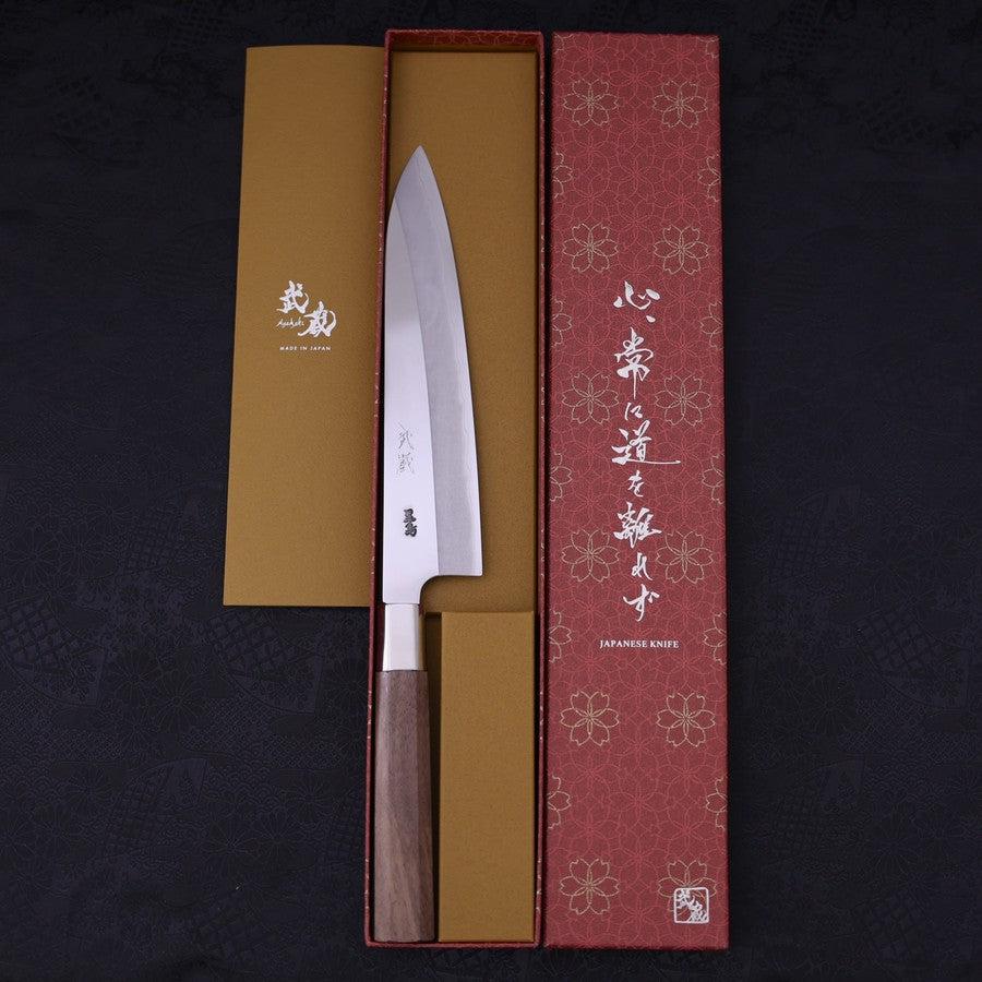 牛刀 銀紙3号 ウォールナッツハンドル 210mm – MUSASHI