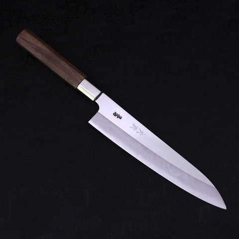 Gyuto Silver Steel #3 Walnut Handle 210mm (8.3”)-[Musashi]-[Japanese-Kitchen-Knives]